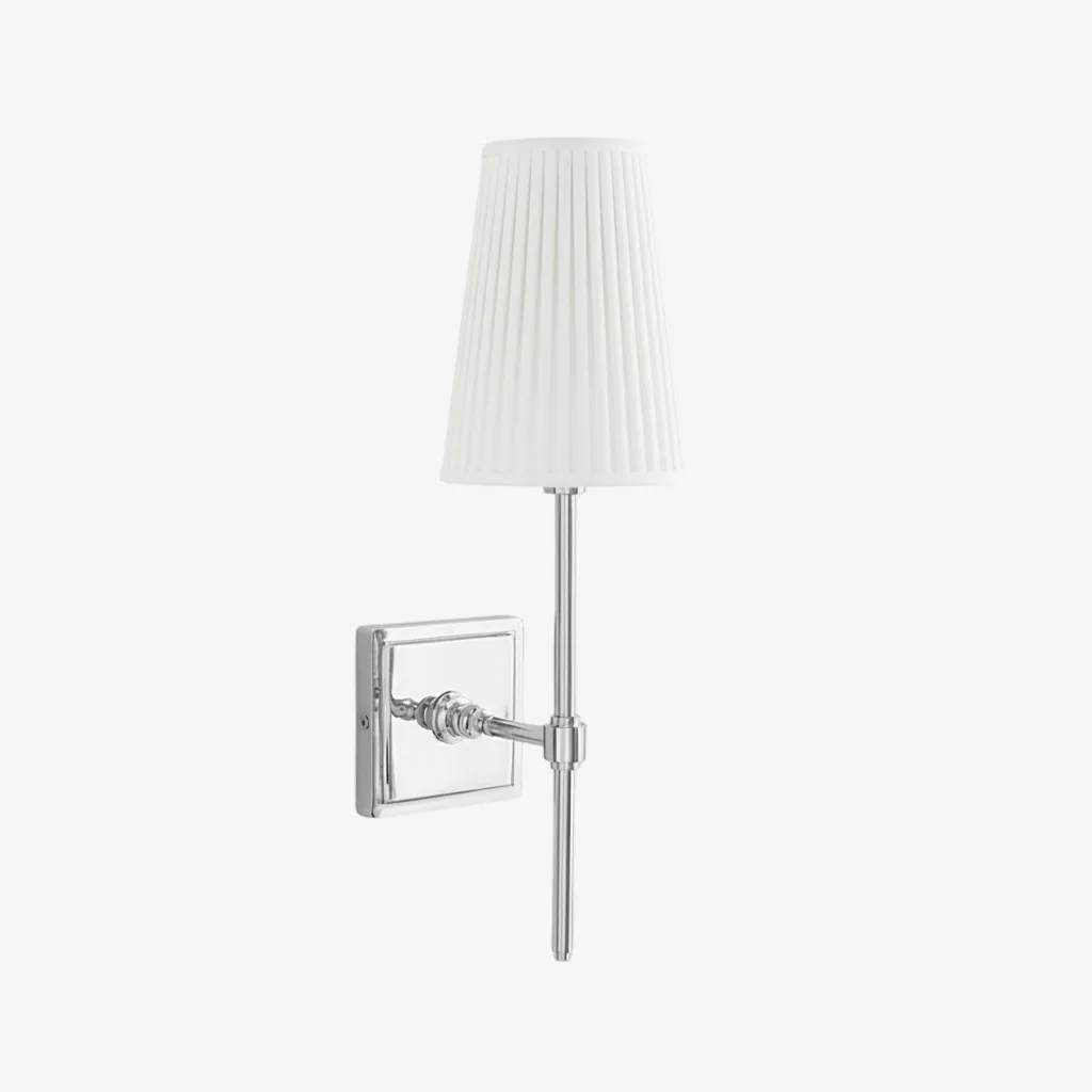 Derlina Stylish Retro Wall Lamp with White Linen Shades – Modern Industrial Design for Any Room T273