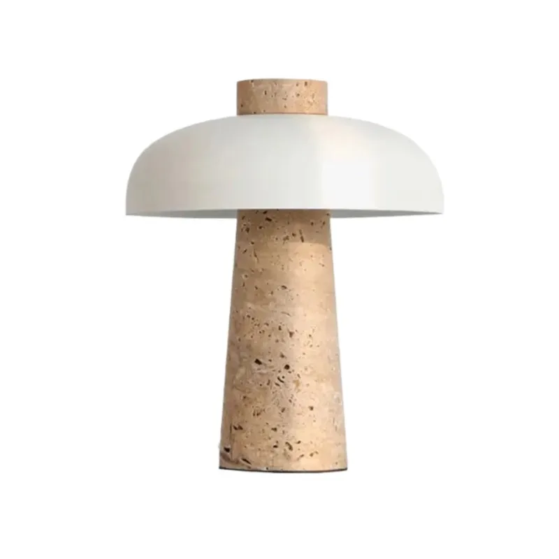 Mushroom Table Lamp - Modern Travertine for Bedroom M503
