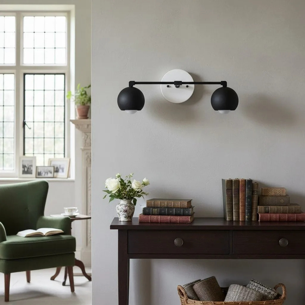 Metio Dome Decorative Vanity Light - Classic Orb Shade Bathroom Wall Lamp T324
