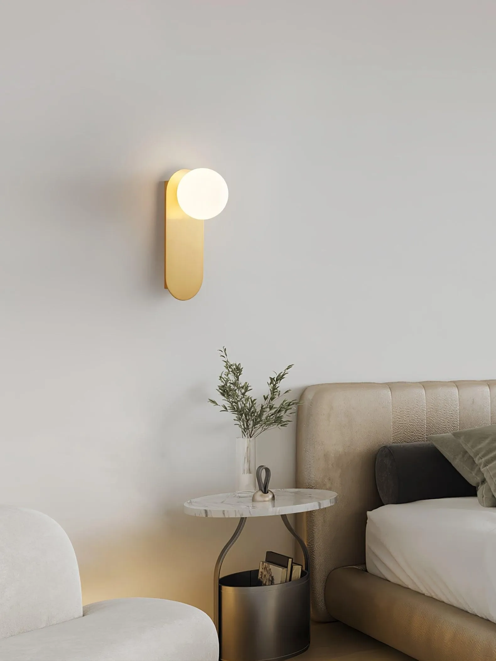 Modern Glass Base Sconce M280