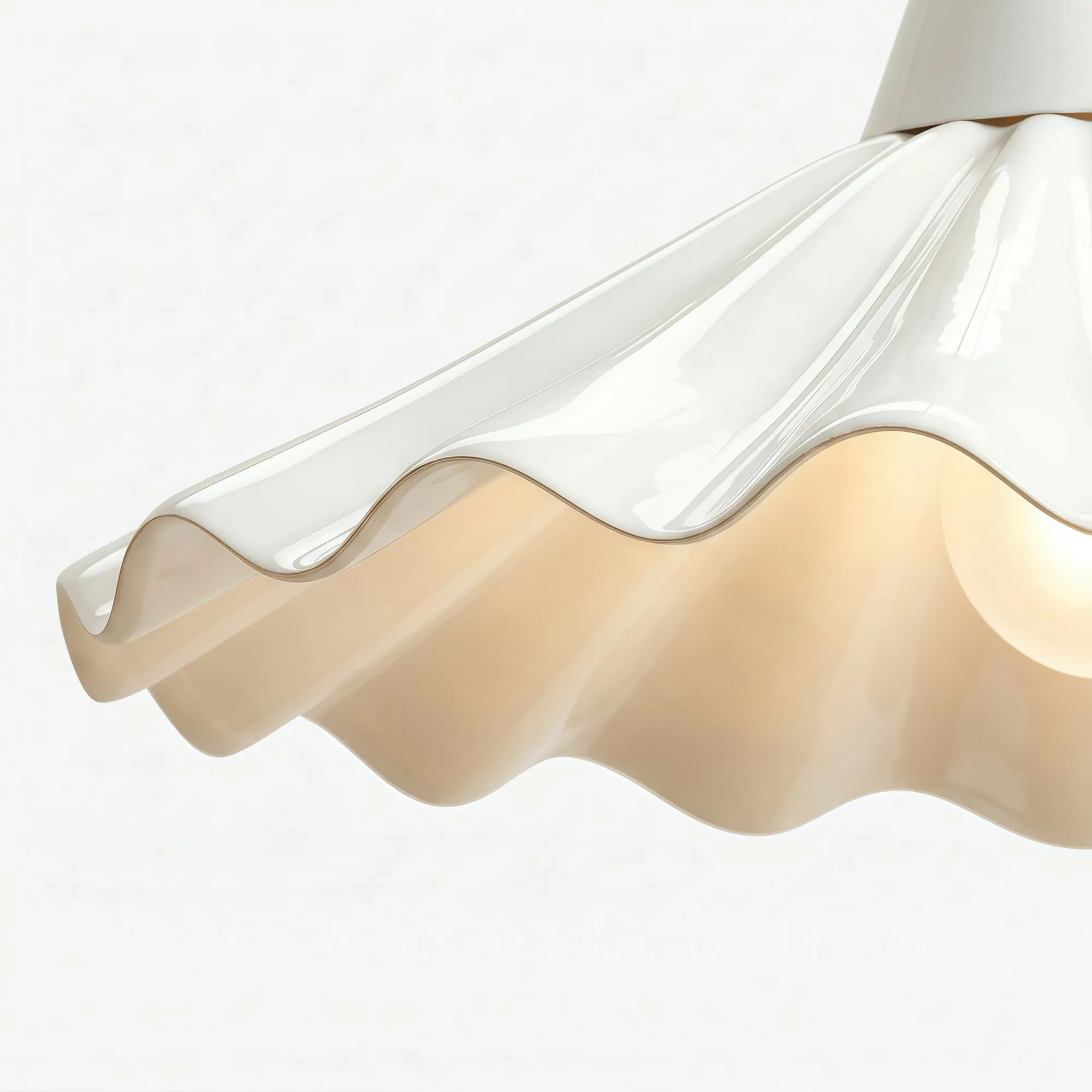 Arluneva Artistic Wave Pendant Lamp - Modern Handcrafted Ceramic Light for Living Room T1156
