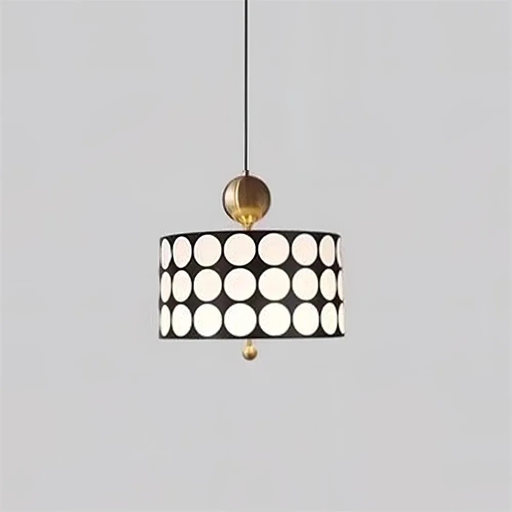 Polka Dot Lattice Pendant Lamp - French Vintage Light for Dining M165