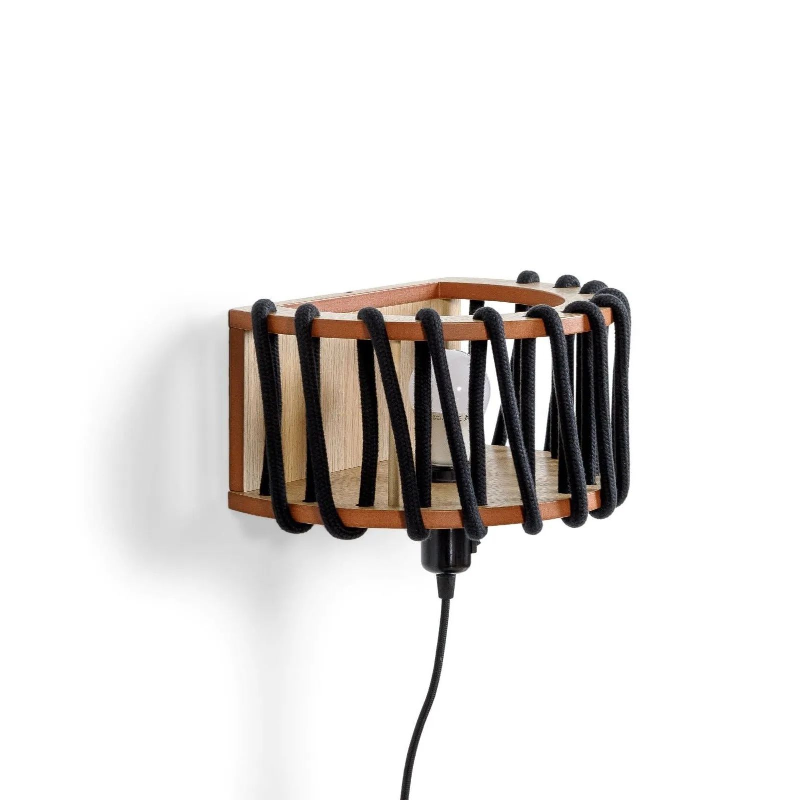 Macaron Rope-wrapped Wooden Wall Lamp S190
