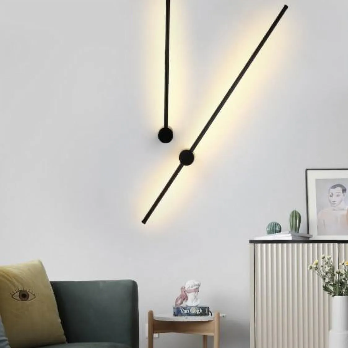 Industrial Modern Black Linear LED Wall Lights S114