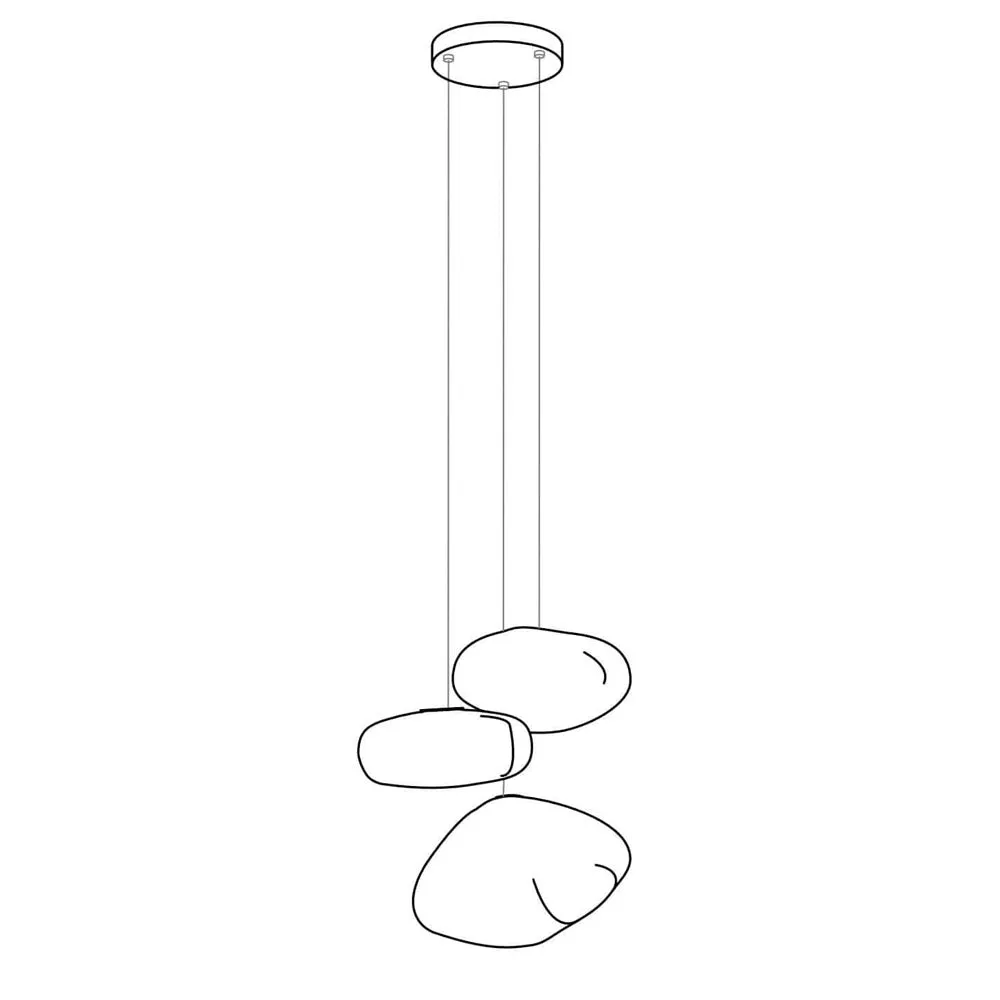 Multi-Head Irregular Glass Bubble Chandelier M79