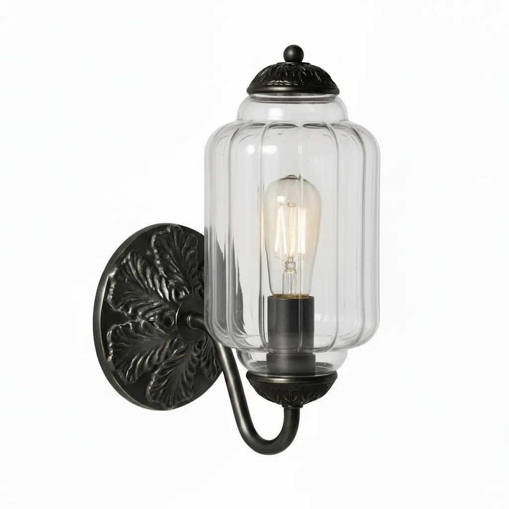 Eloise Vintage Glass Sconce - Elegant Art Deco Wall Lamp M486