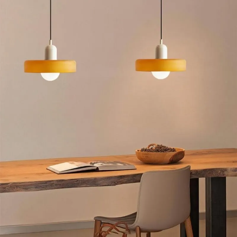 Morandi Glass Disc Orb Pendant Lamp S09