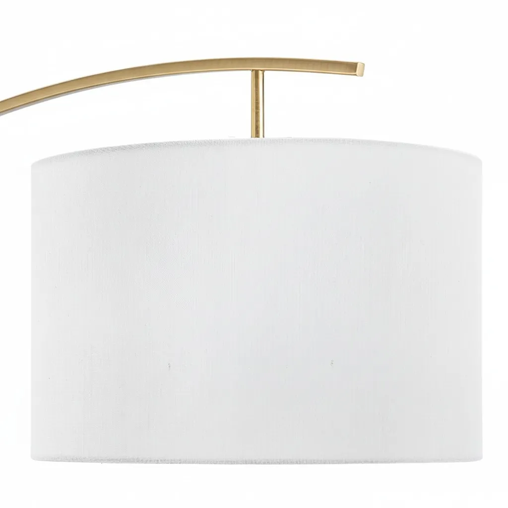 AstraLoop Modern Arc Fabric Floor Lamp - Elegant Sleek Curved Metal Design for Interiors T1142