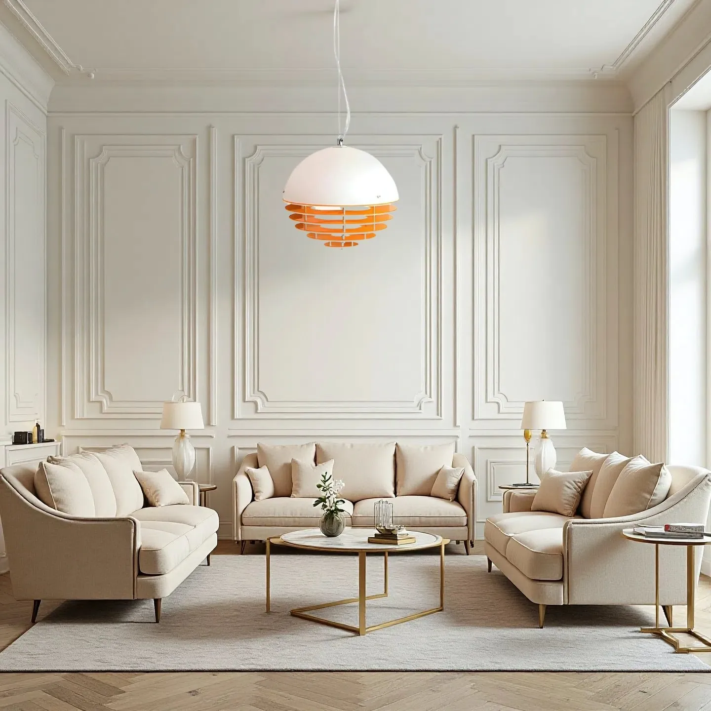 Bauhaus Sunset Pendant Lamp - Warm Ambient Lighting for Living Room S213
