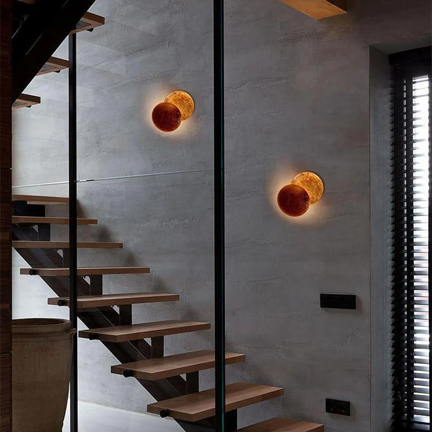 Discola Wall Lamp Metal Disc Design - Living Room Ambient Light