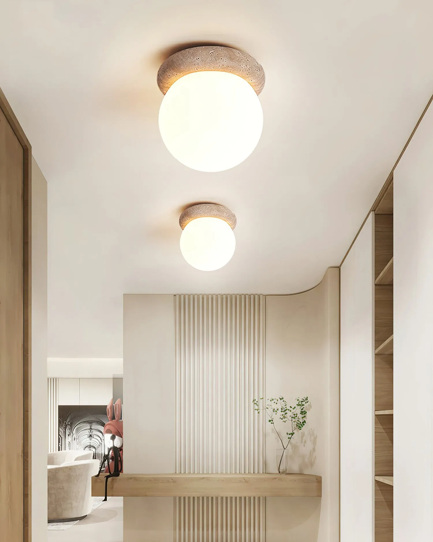 Marble Travertine Asteroid Ceiling Lamp M479
