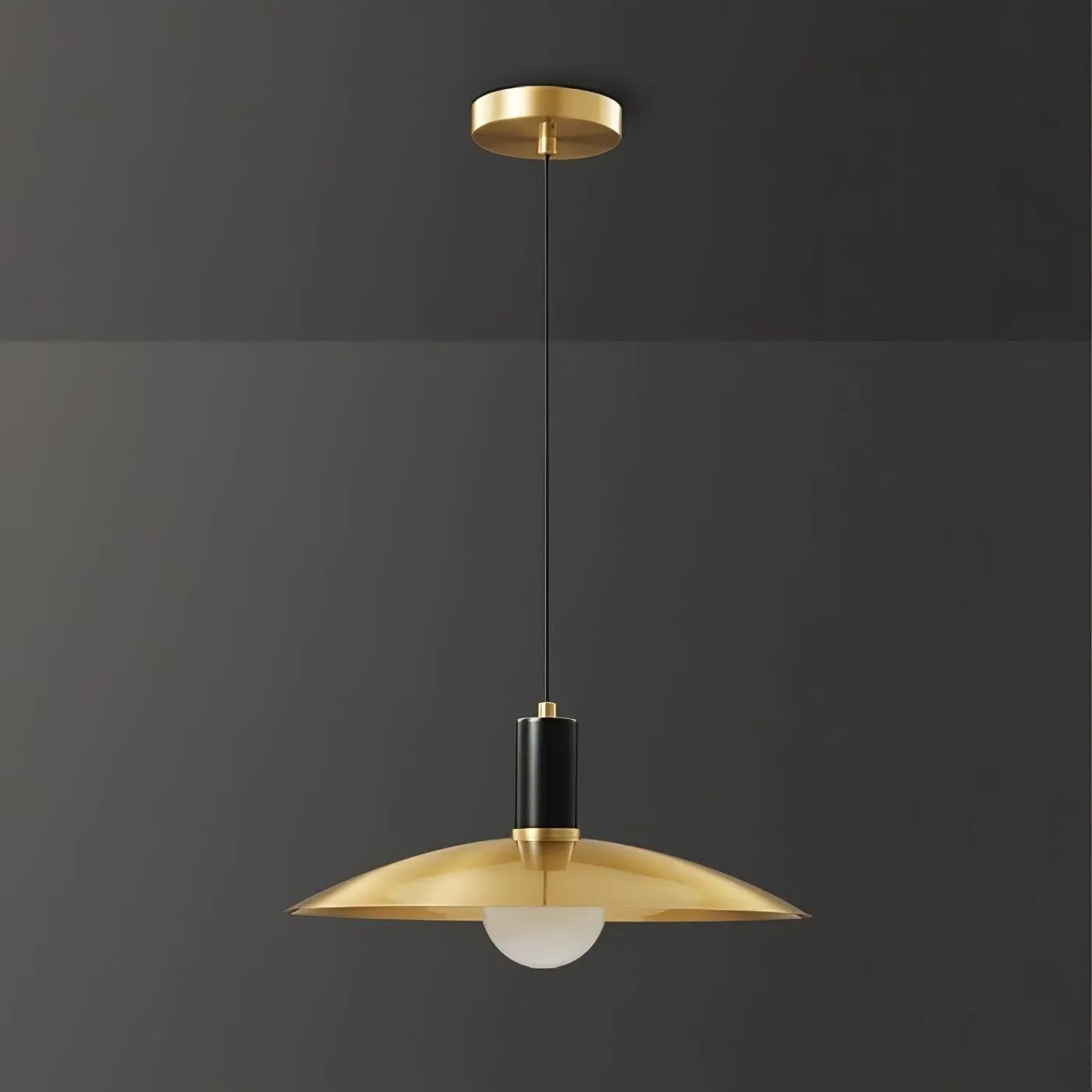Brass Flared Pendant Lamp M469