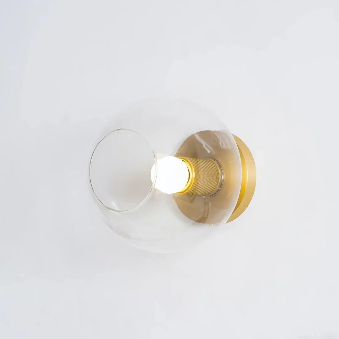 Versatile Flush Mount Light – Modern Glass & Open Bulb Design S232