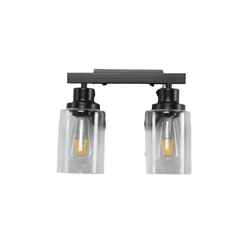 Double Heads Glass Wall Lamp For Bathroom S133