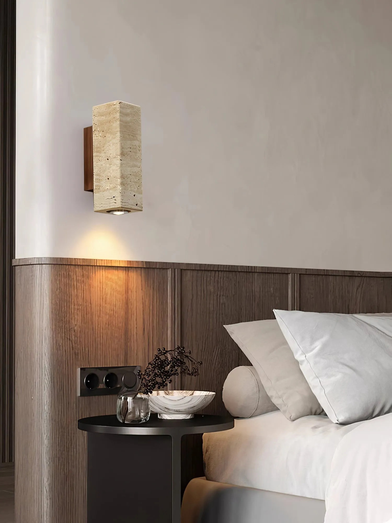 Vintage Marble Travertine Wall Lamp M475
