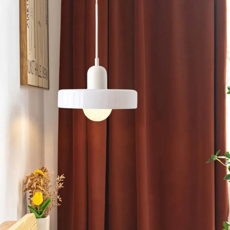 Morandi Glass Disc Orb Pendant Lamp S09