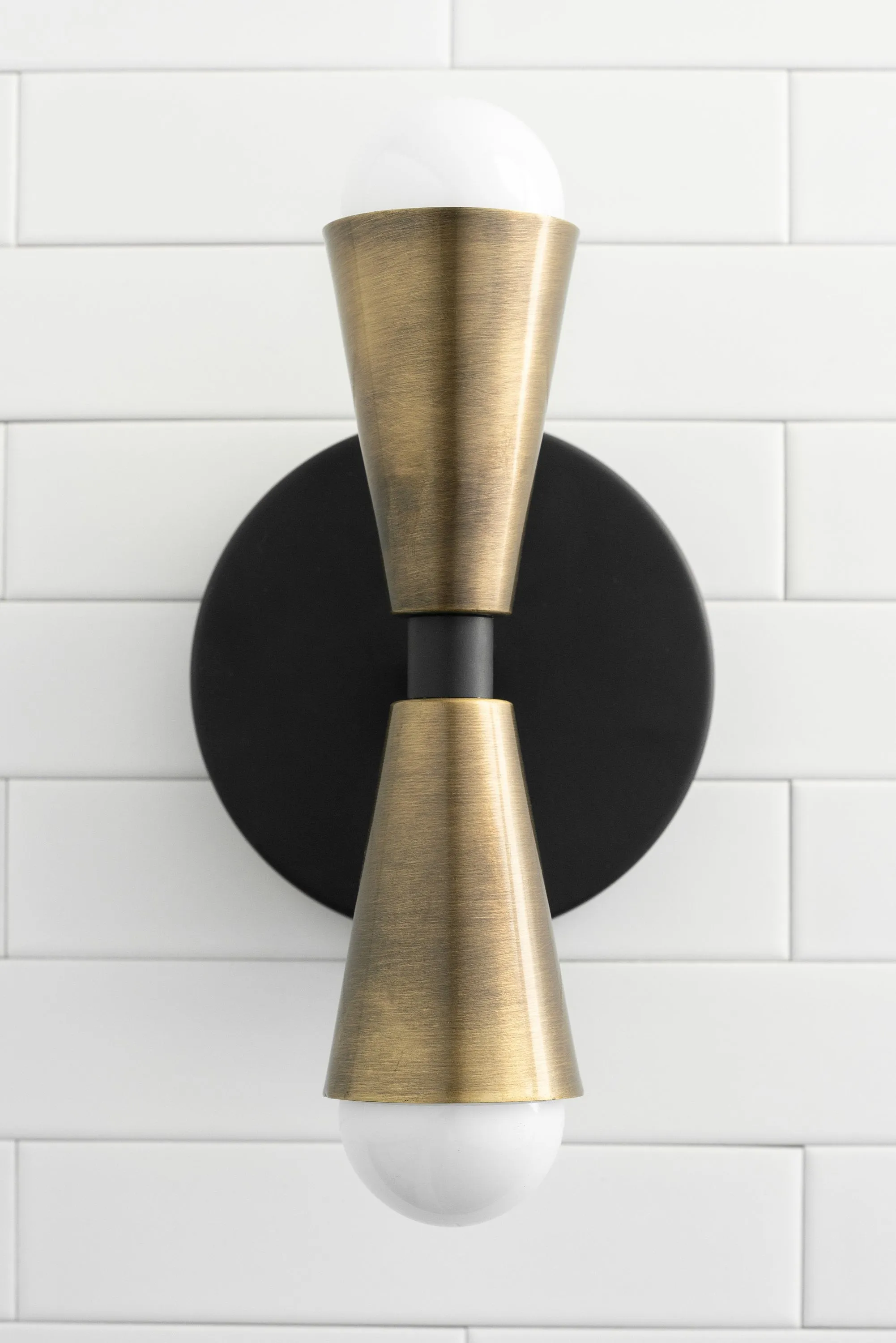 Pyralis  Cone Shade  Double Wall Light - Contemporary Living Room Glow T334