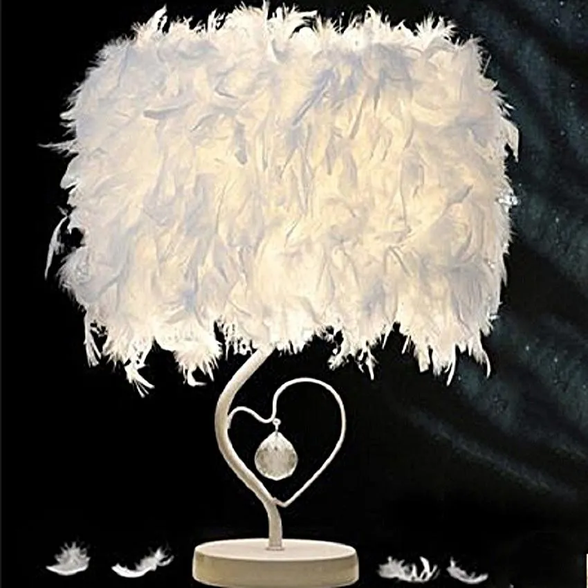 Feather Crystal Table Lamp
