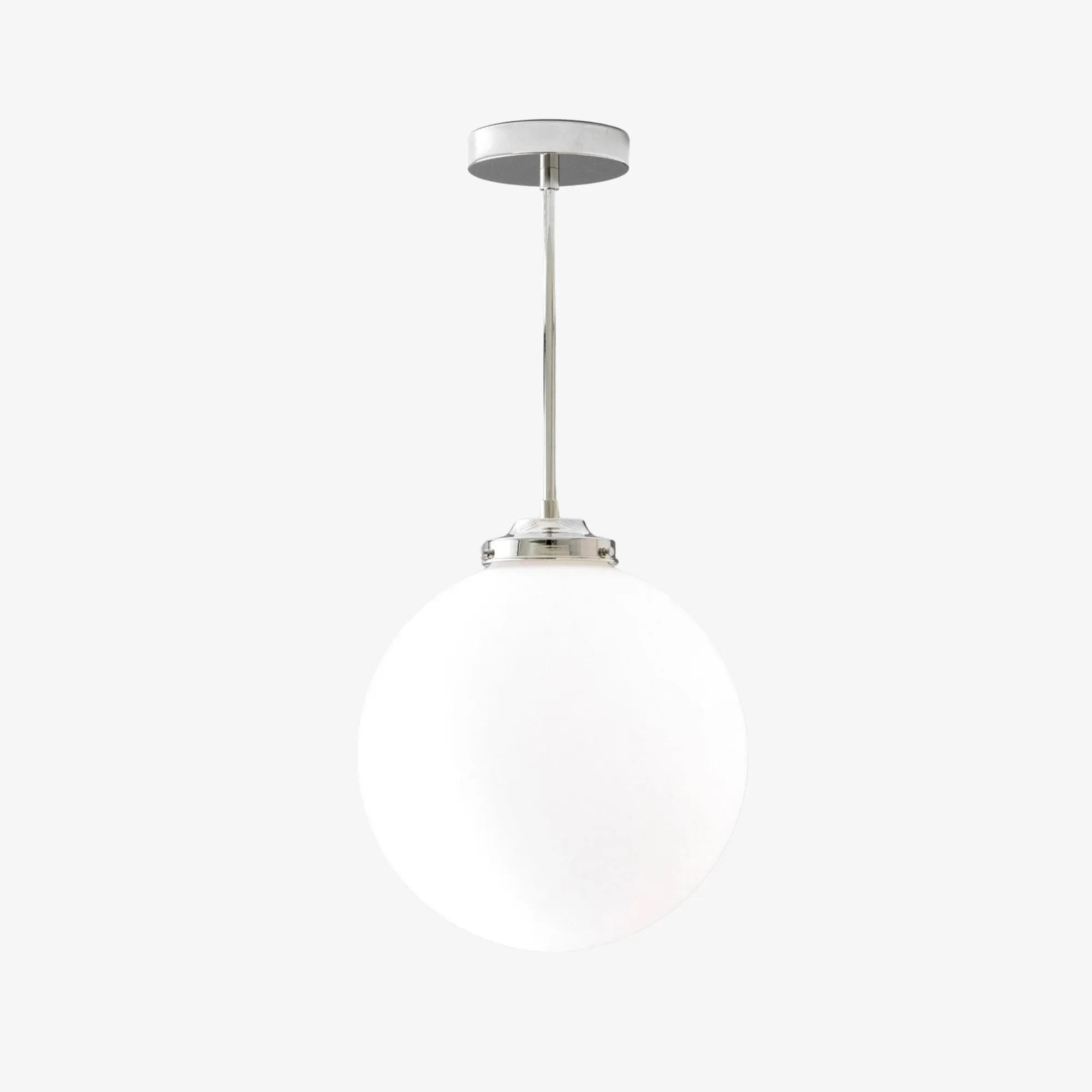 Glorica Glass 12 Inch Globe Ceiling Light - Frosted Glass Art Deco Pendant And Flush Mount T362