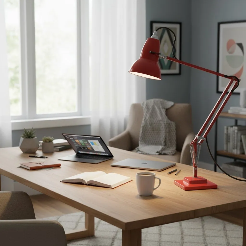 Modryx Adjustable Desk Lamp - Vintage Industrial Metal for Office T555