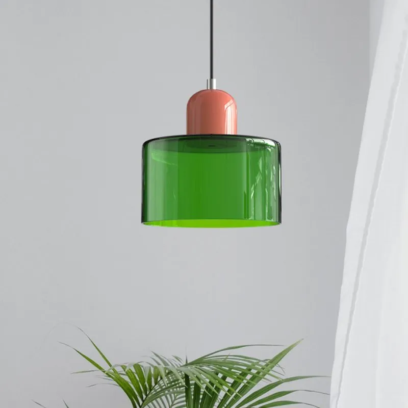 Nordic Morandi Cylinder Glass Pendant Light S66