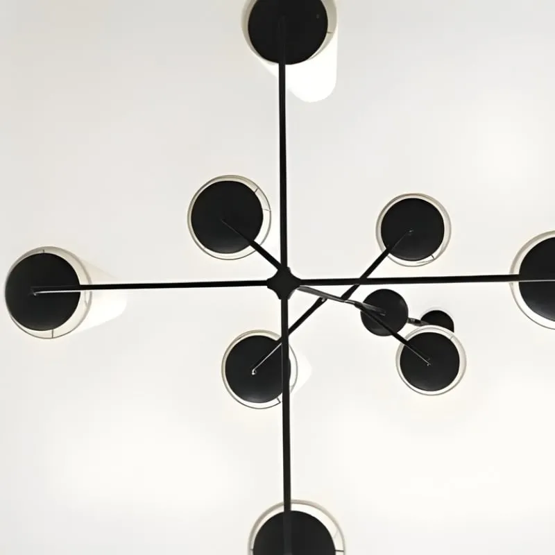 VertiFount Chandelier – Layered Metal Design for Open Interiors T566
