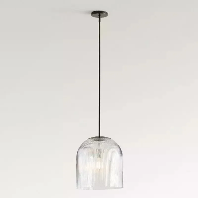Alain Farmhouse Cooper Ribbed Glass Pendant Light G83