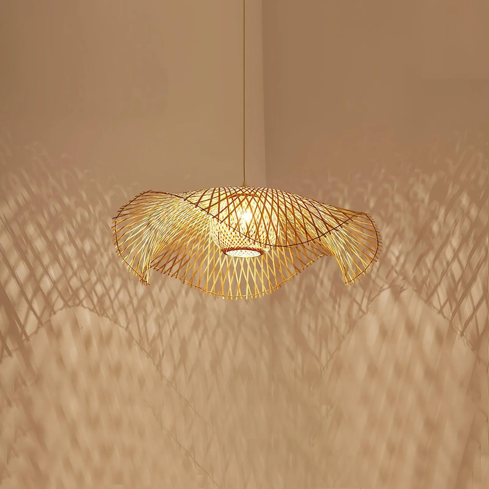 Bamboo Lotus Leaf Pendant Lamp P004