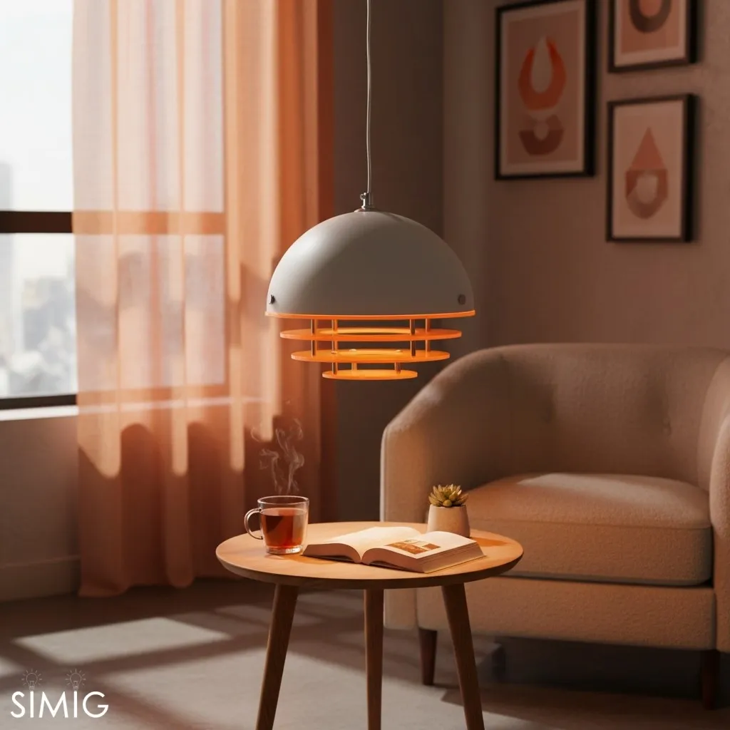 Bauhaus Sunset Pendant Lamp - Warm Ambient Lighting for Living Room S213
