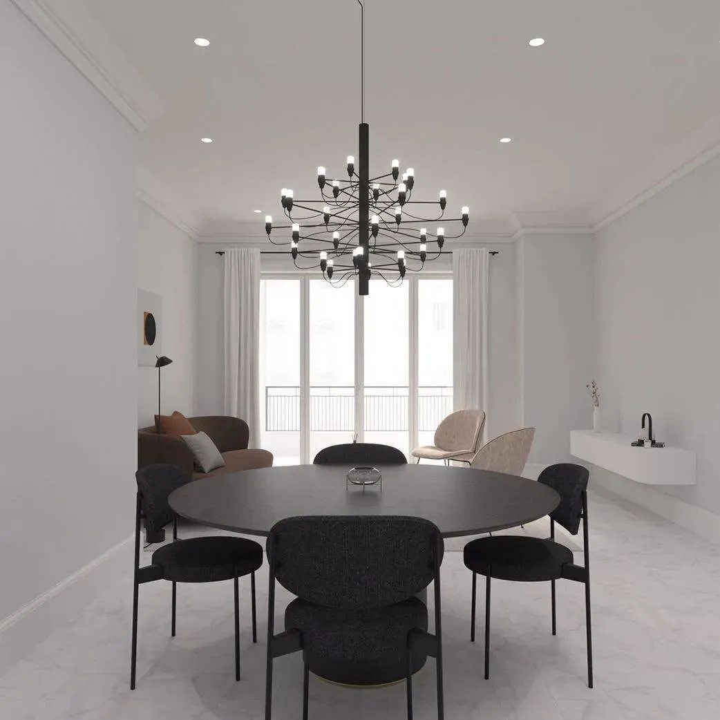 Tendrila Multi-Light Chandelier - Industrial Style Pendant Light for Dining Room