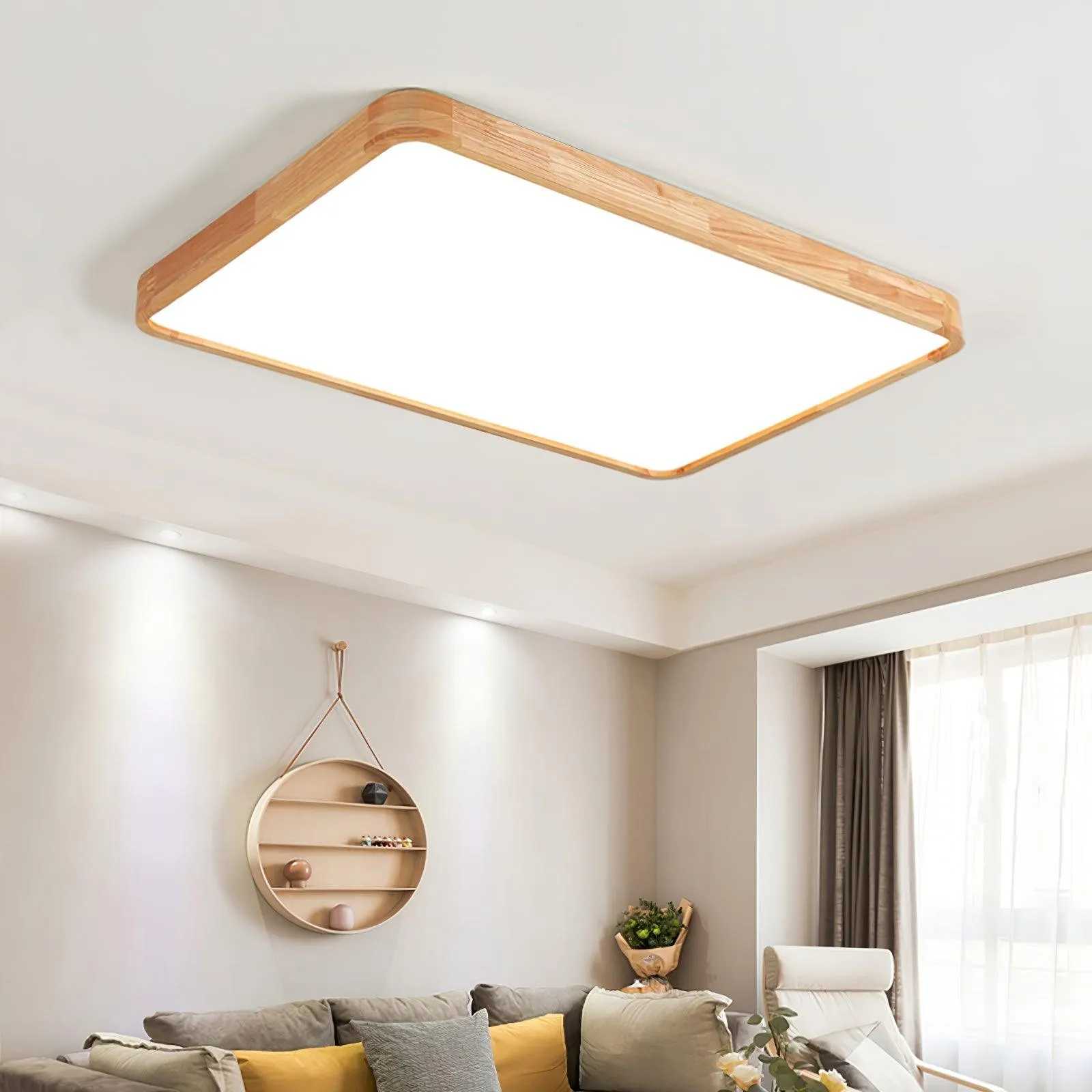 Wooden Geometric Ceiling Light M194
