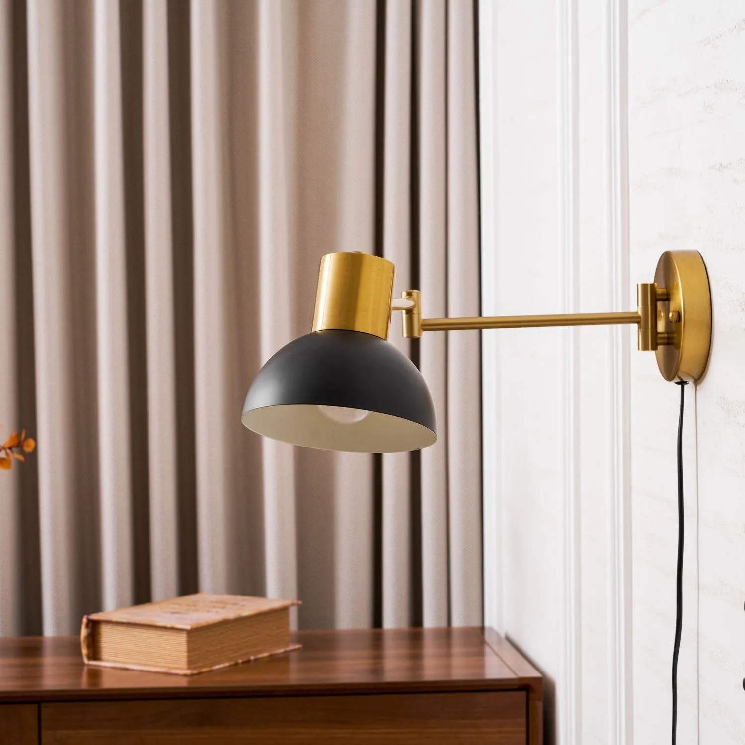 Adjustable Arm Plug In Wall Lamp T1595