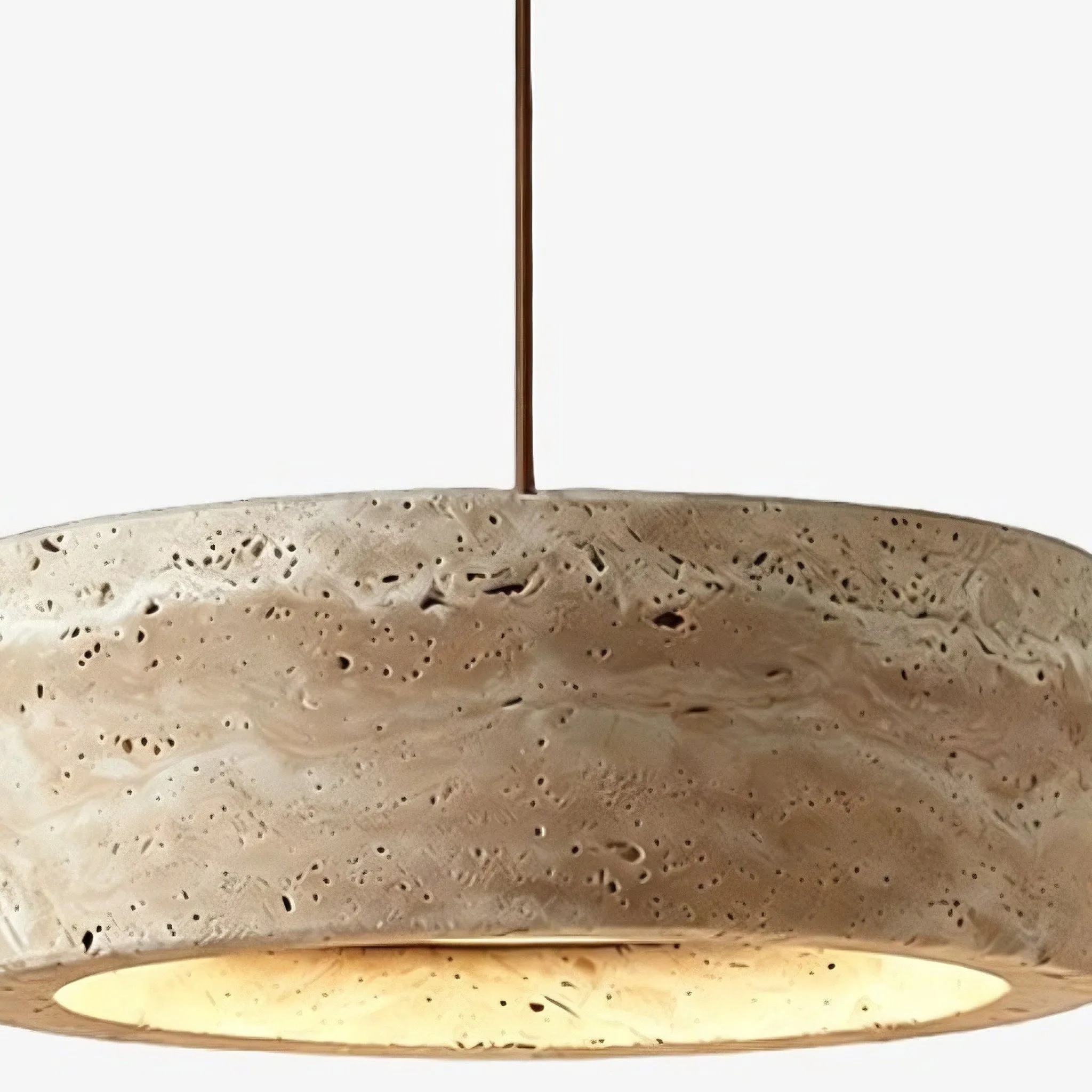 Kairis Neutral Tone Stone Pendant Lamp - Wabi Sabi Style for Kitchen Island T559