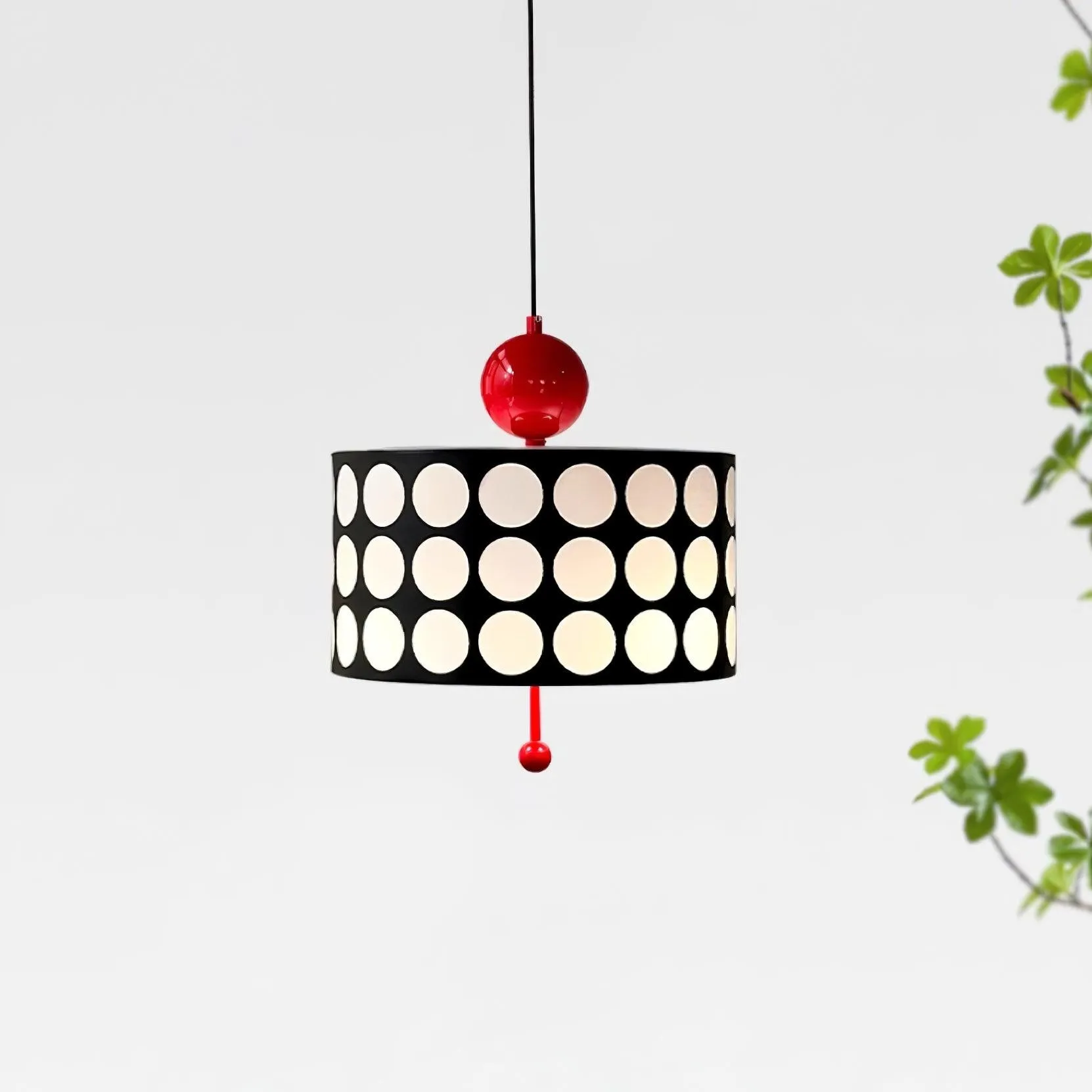 Polka Dot Lattice Pendant Lamp - French Vintage Light for Dining M165