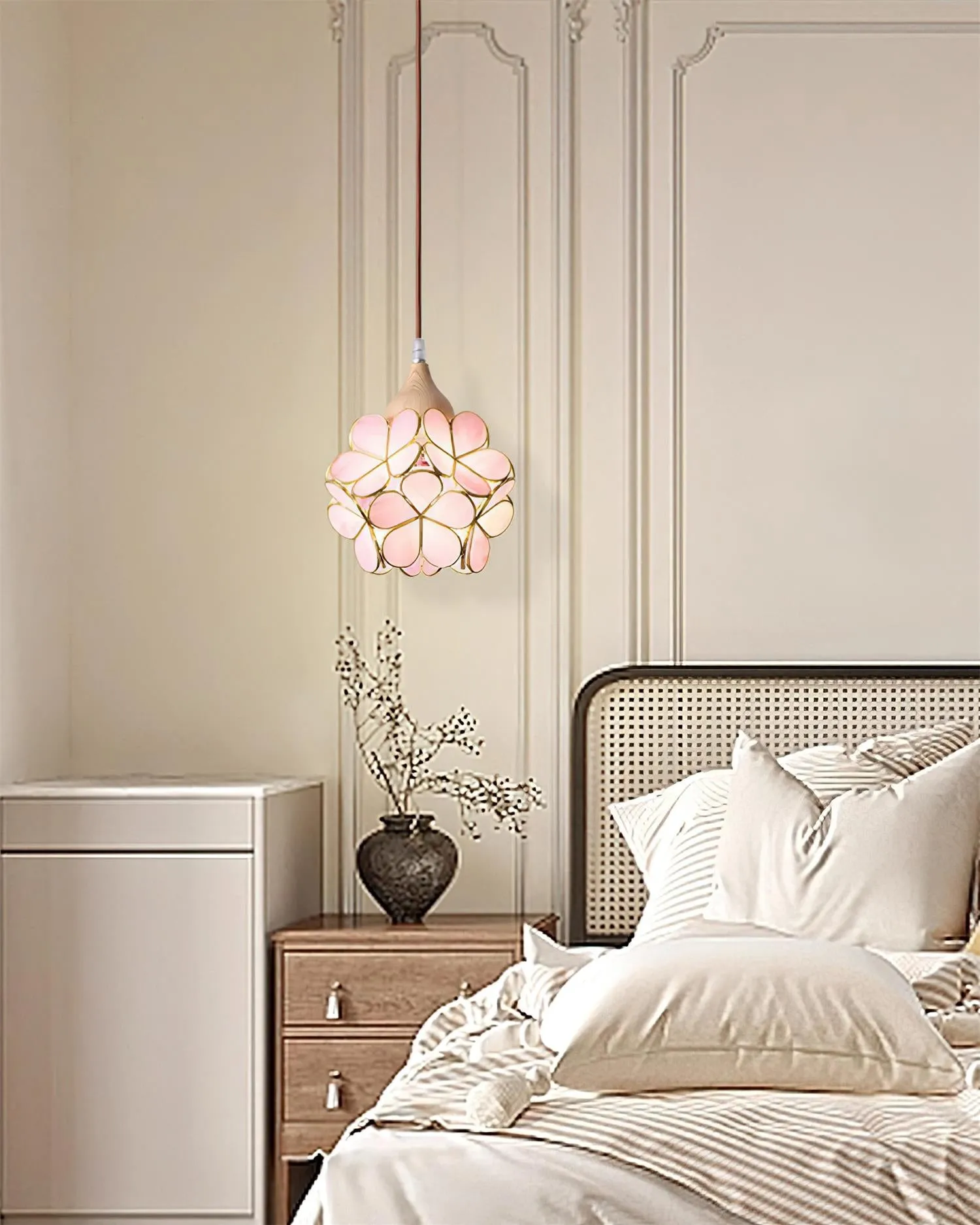 French Creative Pastoral Style Flower Pendant Light M136