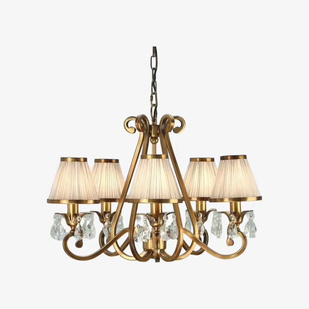Talonis Multi-light Fabric Chandelier - Elegant Metal Curved Arms for Dining and Living T932