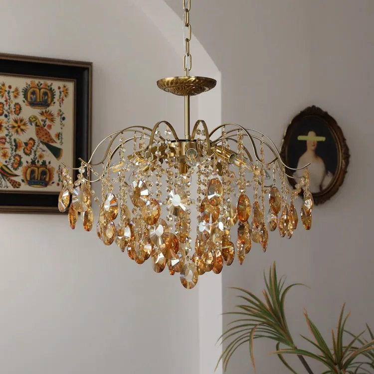 Vintage Sumptuous Teardrop Crystal Chandelier T258