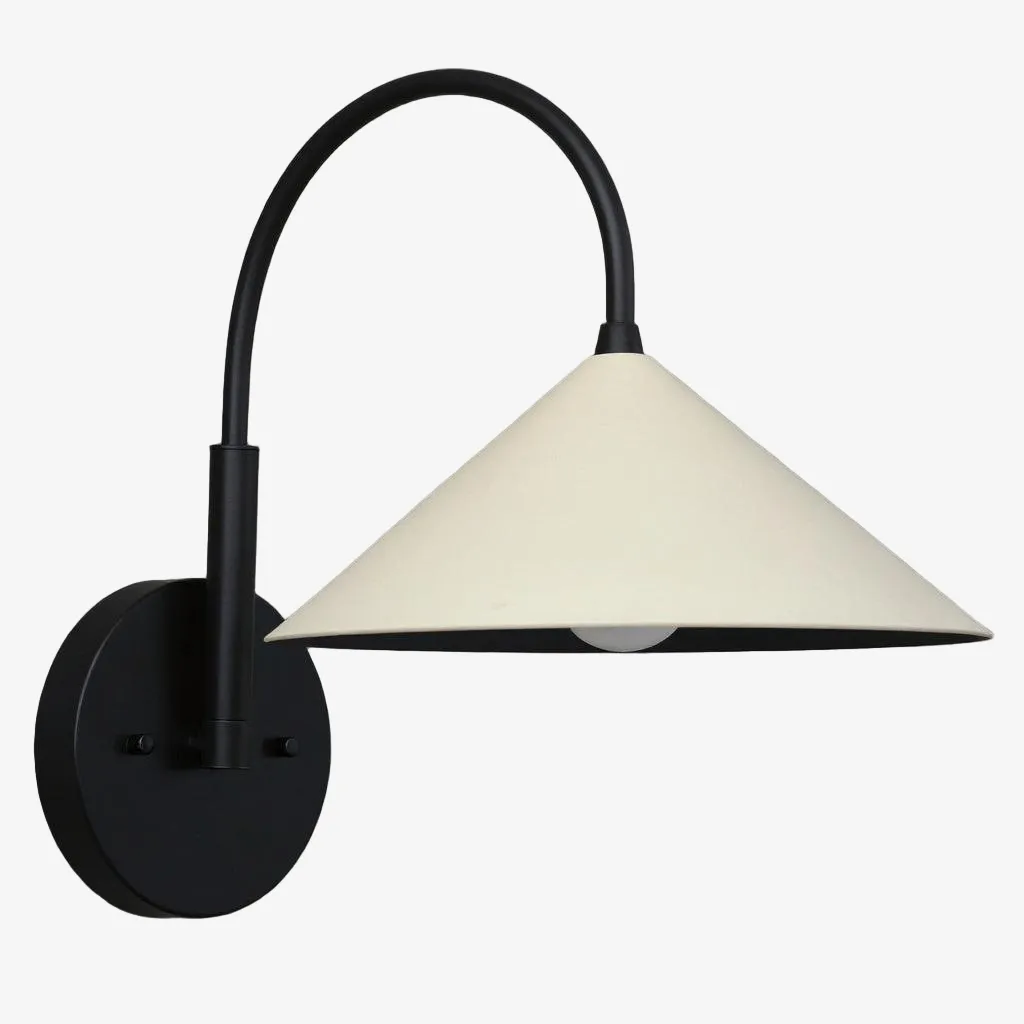 Curva Elegant Arc Cone Wall Sconce - Contemporary Reading Nook Wall Lighting T394