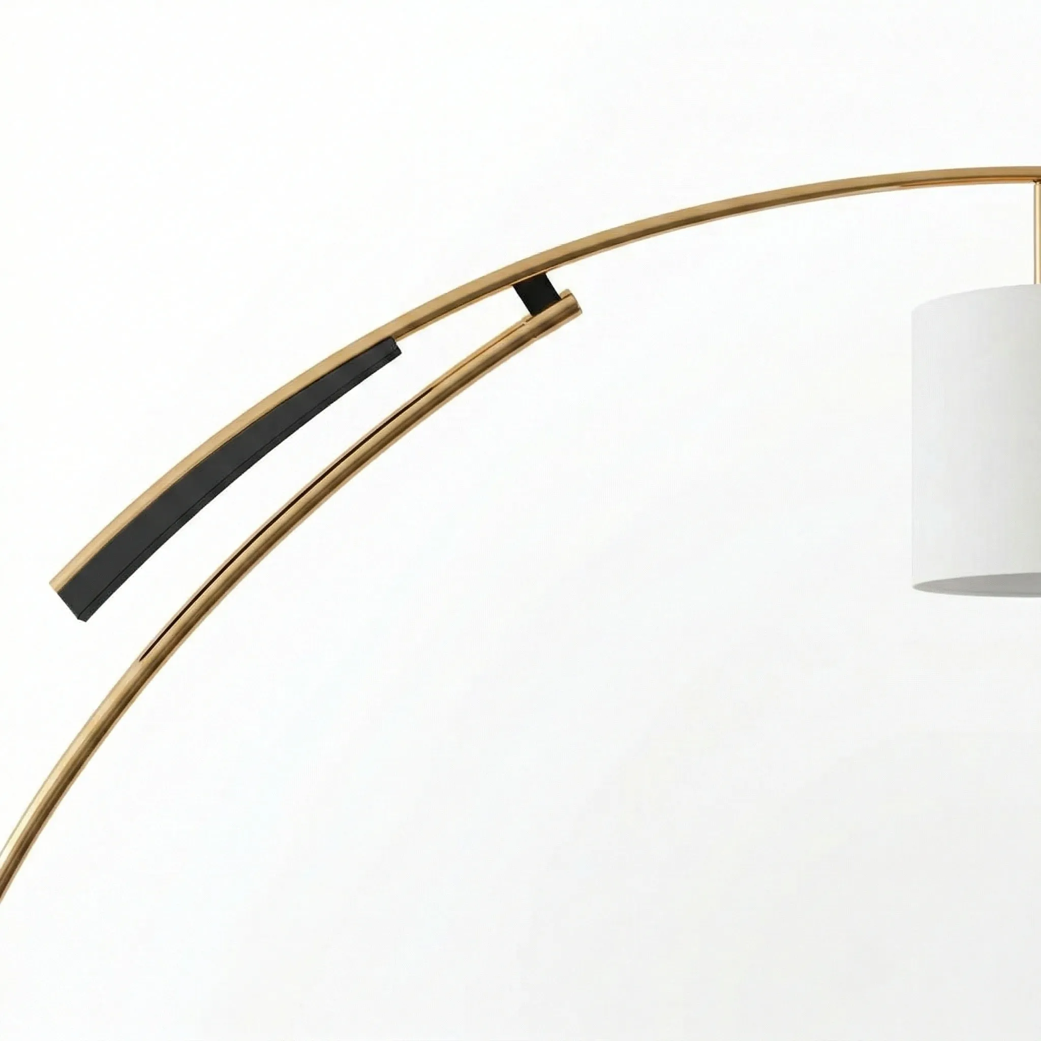 AstraLoop Modern Arc Fabric Floor Lamp - Elegant Sleek Curved Metal Design for Interiors T1142