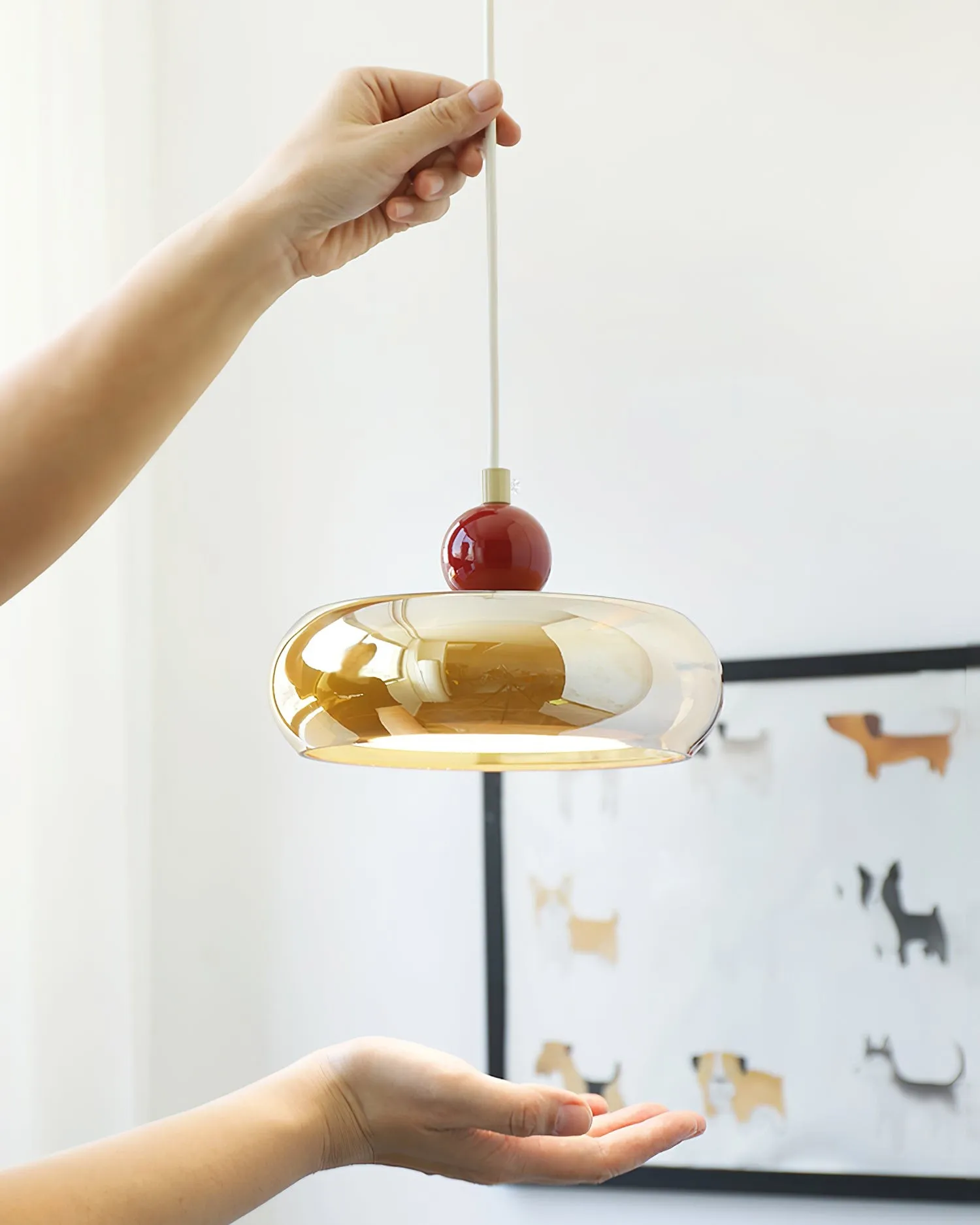 Cherry Shape Glass Pendant Lamp M104