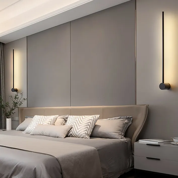Industrial Modern Black Linear LED Wall Lights S114