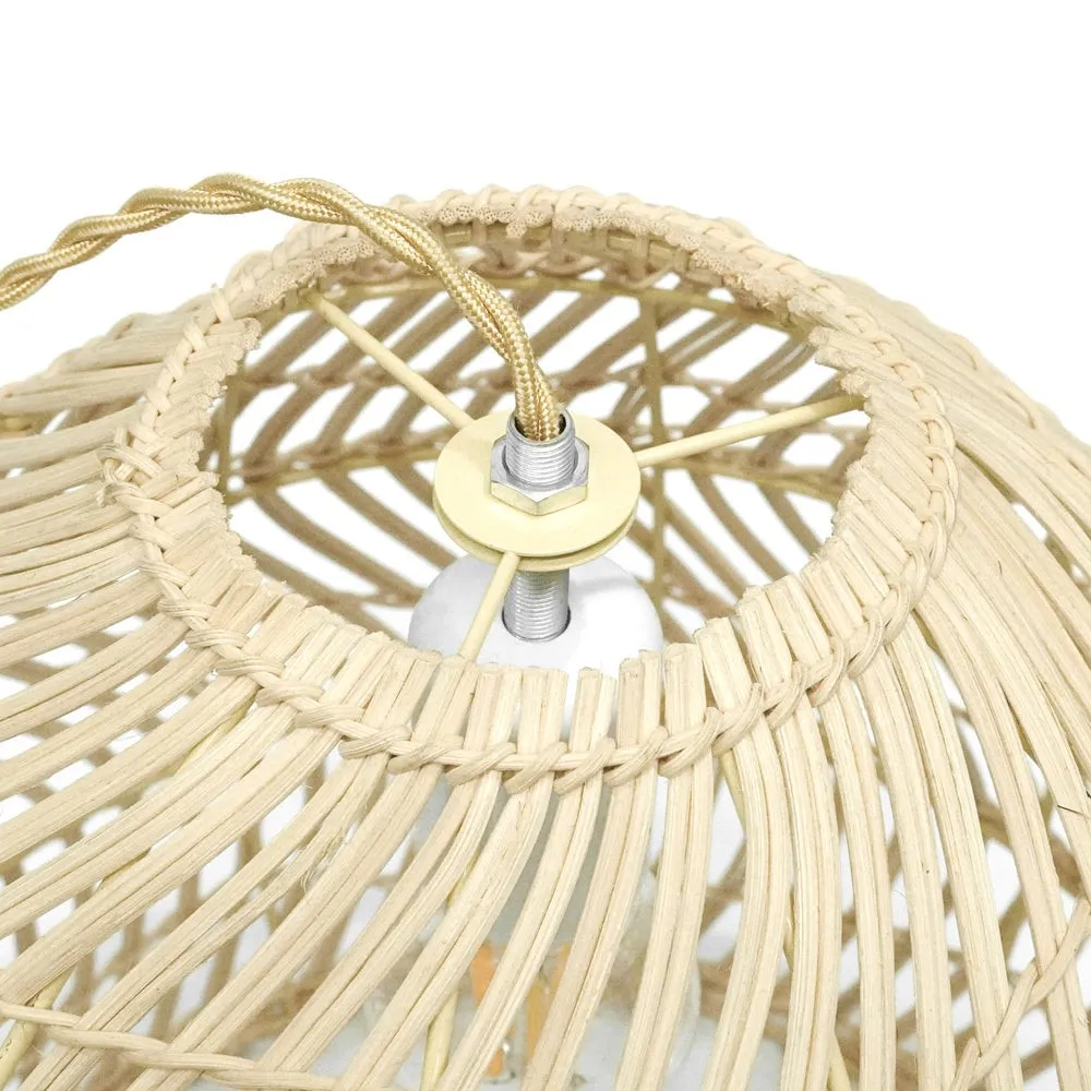 Wicker Basket Rattan Pendant Light S74