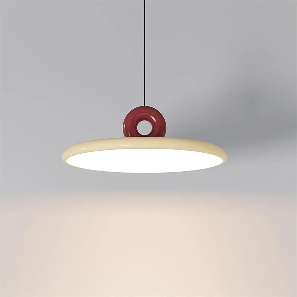 Cream Style Vertical Flying Saucer Pendant Lamp M167