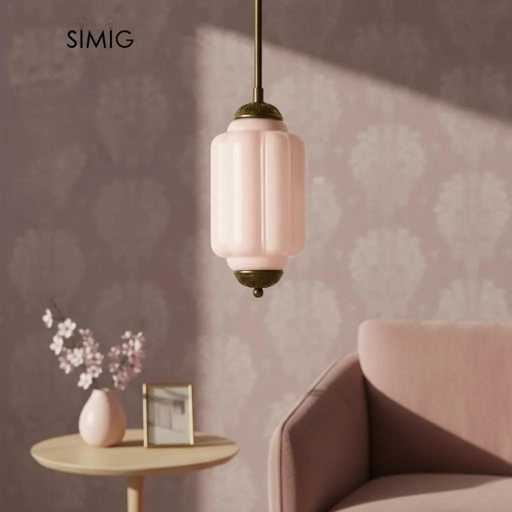 Eloise Vintage Glass Pendant Light - Elegant Pendant Lamp for Living Room G23