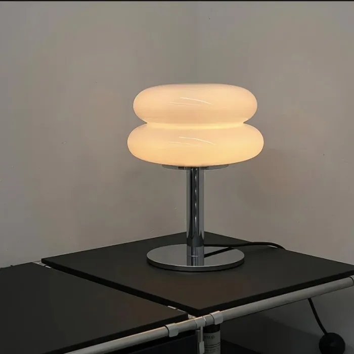Bauhaus Lollipop Ripple Glass Table Lamp S27