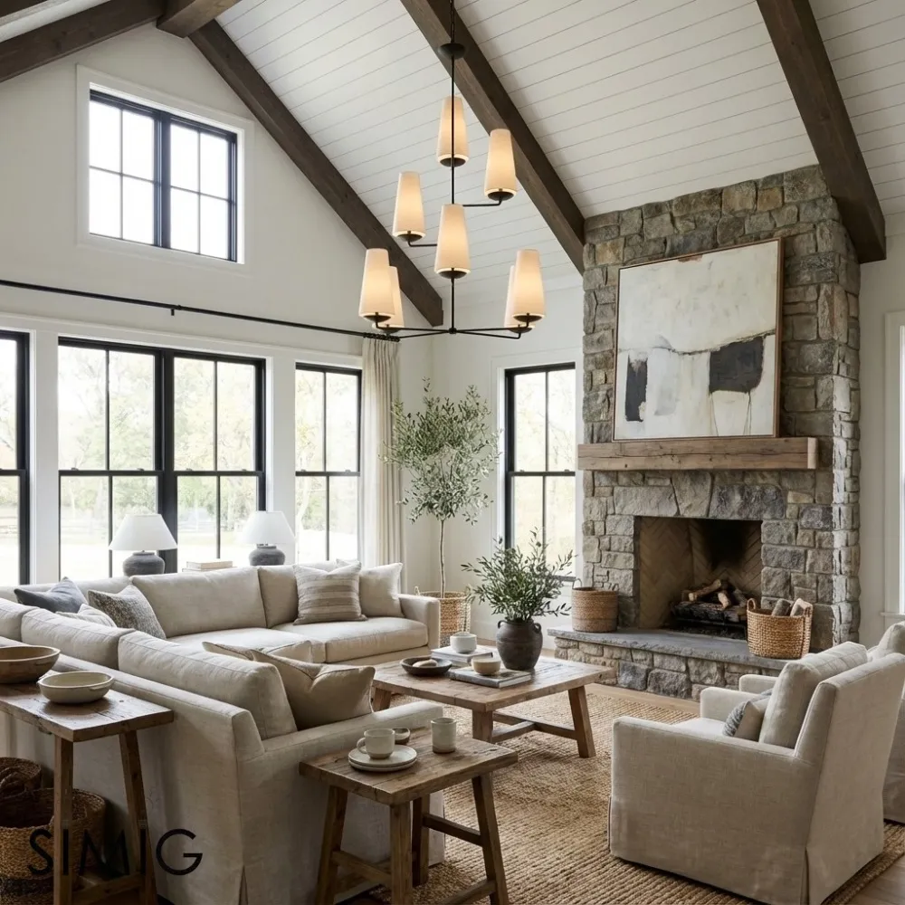 VertiFount Chandelier – Layered Metal Design for Open Interiors T566