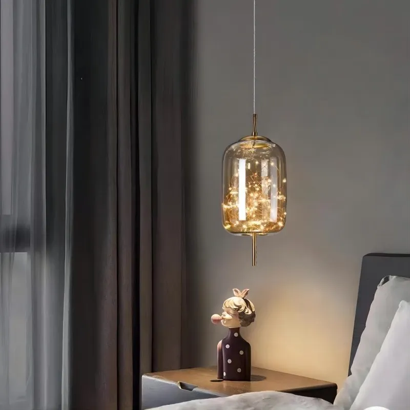 Scandinavian Cylinder Oval Glass Pendant Light M63