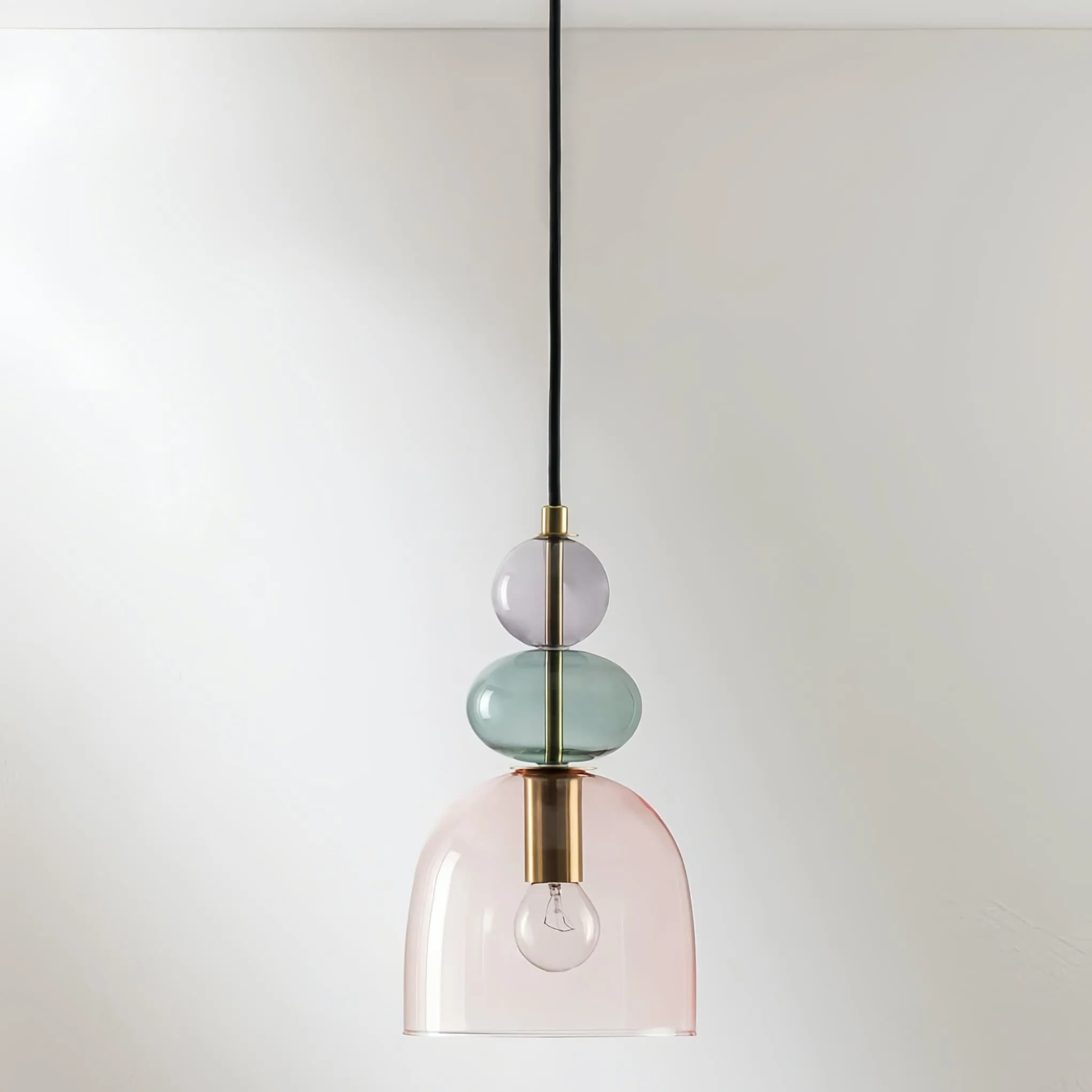 Contemporary Glass Lamp – Soft Glow for Modern Interiors S243