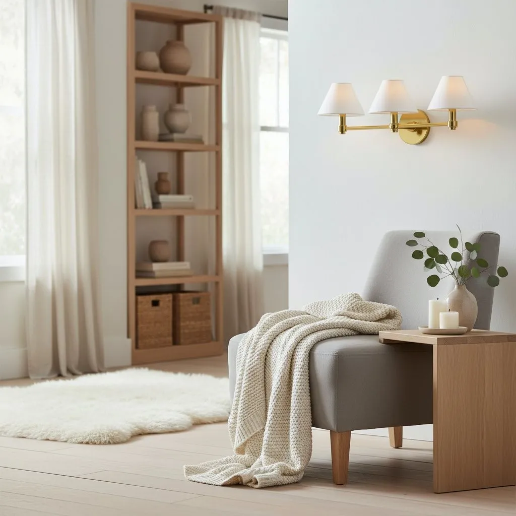 Modern Metal Wall Sconce – Adjustable Arms for Hallways T424