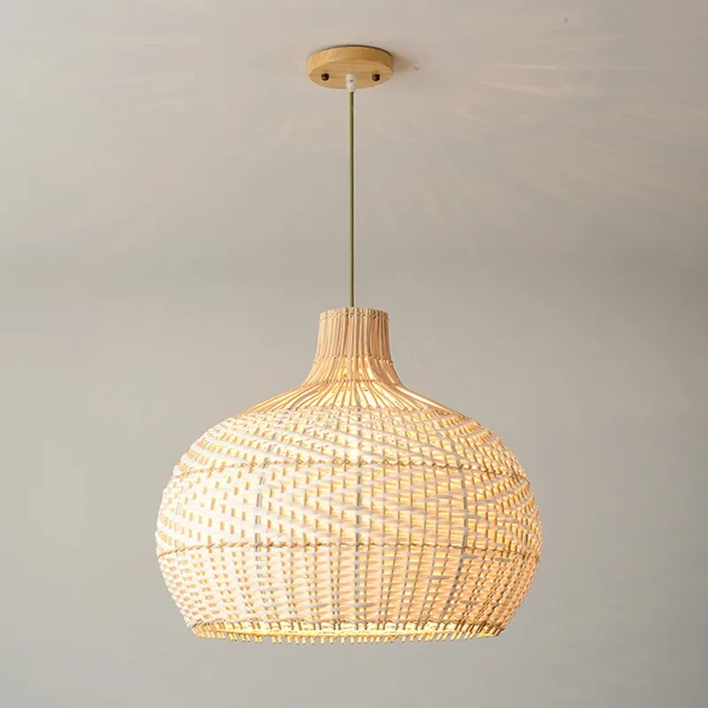 Nordic Rattan Creative Hanging Pendant Light